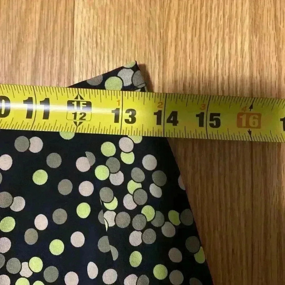 Talbots Women's Petite Small Polka Dot Flare Skirt mid length - Picture 7 of 8